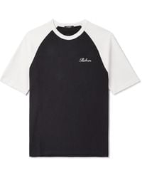 Balmain - Slim-fit Logo-embroidered Stretch-cotton Jersey T-shirt - Lyst