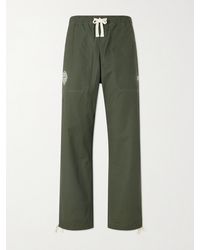 Stone Island - New Balance Straight-Leg Logo-Print Cotton-Ripstop Trousers - Lyst