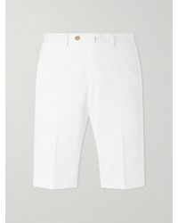 De Petrillo - Straight-Leg Cotton-Blend Twill Shorts - Lyst