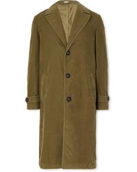 Mens Clothing Coats Raincoats and trench coats DIESEL Cotton Short Trench Coat In Bonded Vinyl in Green for Men 