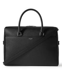 Saint Laurent - Full-grain Leather Briefcase - Lyst