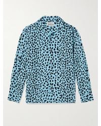 Wacko Maria - Camp-collar Leopard-print Tm Lyocell Shirt - Lyst