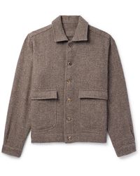 De Petrillo - Wool And Cashmere-blend Shirt Jacket - Lyst