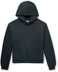 Acne Studios - Franziska Garment-Dyed Distressed Logo-Print Cotton-Blend Jersey Hoodie - Lyst