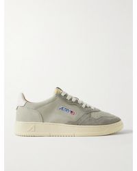 Autry - Medalist Shell-trimmed Suede Sneakers - Lyst