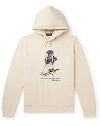 Polo Ralph Lauren - Printed Cotton-blend Jersey Hoodie - Lyst