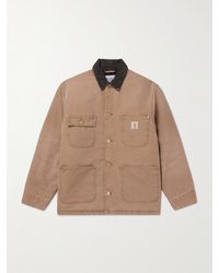 Carhartt - OG Arbeitsjacke aus Baumwoll-Canvas mit Cordkragen - Lyst