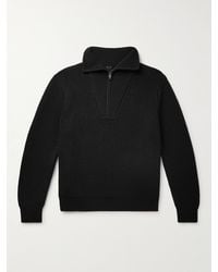 Nili Lotan - Heston Ribbed Cashmere Half-Zip Sweater - Lyst