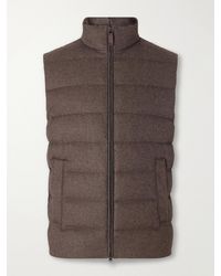 Herno - Quilted Silk And Cashmere-Blend Gilet - Lyst
