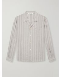 Our Legacy - Private Camp-collar Striped Woven Shirt - Lyst