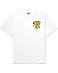 KENZO - Varsity Jungle Logo-print Cotton-jersey T-shirt - Lyst