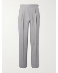 STÒFFA - Tapered Pleated Wool Trousers - Lyst