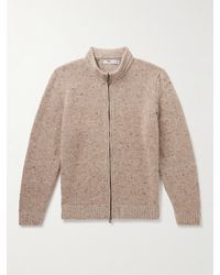 Inis Meáin - Donegal Merino Wool And Cashmere-blend Zip-up Cardigan - Lyst