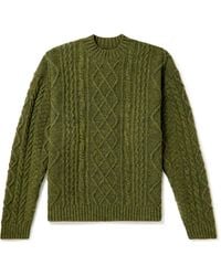 Kapital - Intarsia Cable-knit Wool-blend Sweater - Lyst