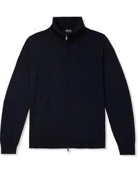 ZEGNA - Wool Zip-Up Cardigan - Lyst