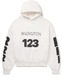RRR123 - Uso-123 Logo-Print Embroidered Cotton-Jersey Hoodie - Lyst