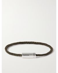Le Gramme - 5g Braided Cord And Sterling Silver Bracelet - Lyst