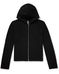 Rick Owens - Las Palmas Ribbed Cashmere Zip-Up Hoodie - Lyst
