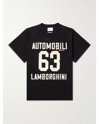 Rhude - Lamborghini T-shirt in jersey di cotone con stampa e logo ricamato - Lyst