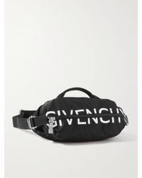 Givenchy - G-Zip Gürteltasche aus Shell mit Logoprint und Lederbesatz - Lyst