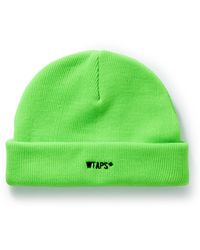 WTAPS - Logo-embroidered Ribbed-knit Beanie - Lyst