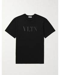 Valentino Garavani - T-Shirt aus Baumwoll-Jersey mit Logoprint - Lyst