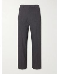 A.P.C. - Dylan Straight-leg Wool-blend Grain De Poudre Trousers - Lyst