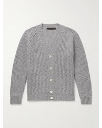 Slowear - Incotex Zanone Ribbed Wool Cardigan - Lyst