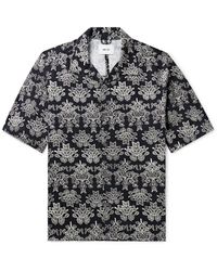 NN07 - Ole 5210 Camp-collar Printed Organic Cotton And Tm Lyocell-blend Twill Shirt - Lyst