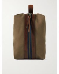 Bleu De Chauffe - Zazou Leather-trimmed Coated-canvas Wash Bag - Lyst