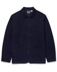 Blue Blue Japan - Indigo-dyed Sashiko Cotton Jacket - Lyst