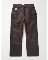 Bode - Knolly Brook Straight-Leg Waxed-Cotton Trousers - Lyst