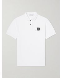 Stone Island - Stretch Cotton-Blend Piqué Polo Shirt - Lyst