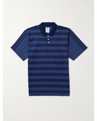 adidas Originals - Pop Trading Company Logo-print Striped Recycled-piqué Polo Shirt - Lyst