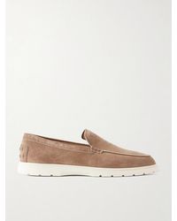 Tod's - Gommino Suede Loafers - Lyst