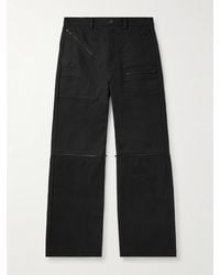 Rick Owens - Strobe Convertible Wide-Leg Zip-Detailed Cotton-Twill Trousers - Lyst