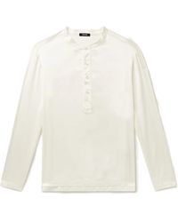 Tom Ford - Silk-Blend Satin Henley Pyjama Top - Lyst