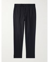 Loro Piana - Carlo Straight-Leg Wool And Cashmere-Blend Flannel Trousers - Lyst