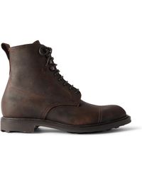 Edward Green - Ambleside Waxed-Suede Boots - Lyst