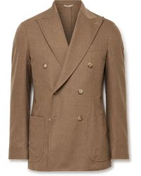 De Petrillo - Unstructured Double-Breasted Wool-Blend Suit Jacket - Lyst
