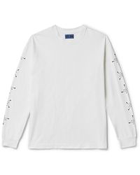 Blue Blue Japan - Kobolevi Sleeve-printed Cotton-jersey T-shirt - Lyst