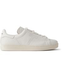 Tom Ford - Warwick Perforated Full-Grain Leather Sneakers - Lyst
