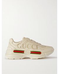 Gucci - Rhyton Logo Leather Sneaker - Lyst