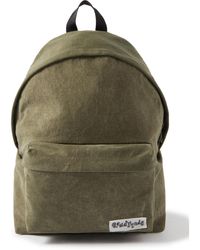READYMADE - Logo-appliquéd Distressed Cotton-canvas Backpack - Lyst
