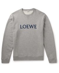 Loewe - Embroidered Logo Sweatshirt - Lyst