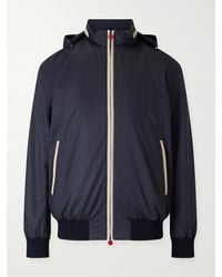 Kiton - Suede-Trimmed Shell Hooded Jacket - Lyst