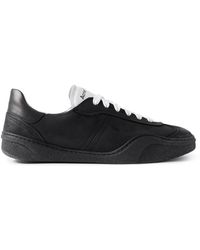 Acne Studios - Bars Leather-Trimmed Nubuck Sneakers - Lyst