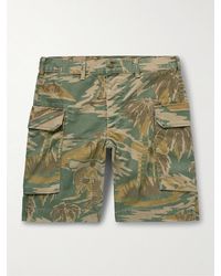 CHERRY LA - Straight-leg Camouflage-print Cotton-twill Cargo Shorts - Lyst