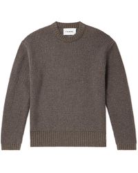 FRAME - Waffle-knit Wool Sweater - Lyst