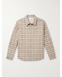 FRAME - Checked Wool-Blend Flannel Overshirt - Lyst